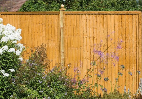 Forest Larchlap Closeboard 1.2m Fence Panel - Pack of 3