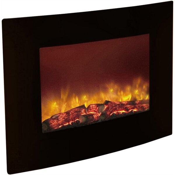 Be Modern Quattro Electric Fire with Wall Mounted Fitting - Black Glass
