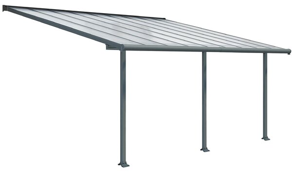 Palram - Canopia Olympia Patio Cover 3X8.10 Grey Clear