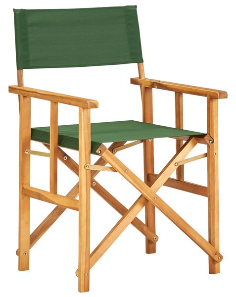 Director's Chairs 2 pcs Solid Acacia Wood Green