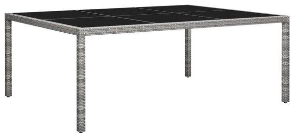 Outdoor Dining Table Grey 200x150x74 cm Poly Rattan