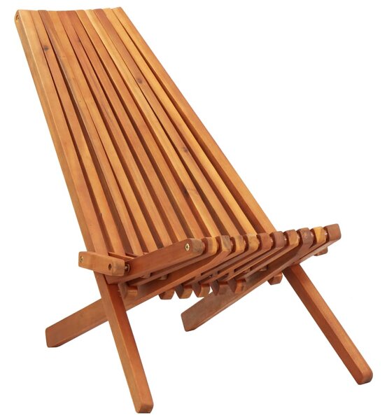 Folding Outdoor Lounge Chairs 2 pcs Solid Acacia Wood