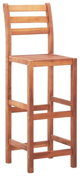 Bar Chairs 2 pcs Solid Acacia Wood