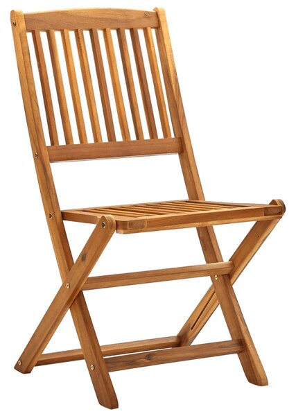 Folding Outdoor Chairs 4 pcs Solid Acacia Wood