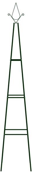 Garden Climbing Plant Racks 2 pcs Dark Green 35x35x195 cm Iron