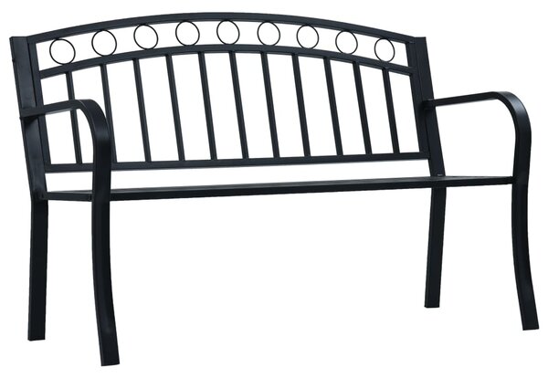 Garden Bench 125 cm Black Steel