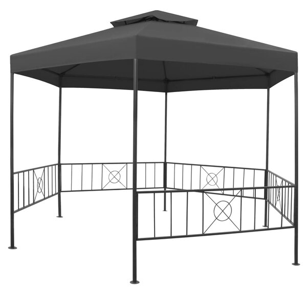 Garden Gazebo 323x275x265 cm Anthracite