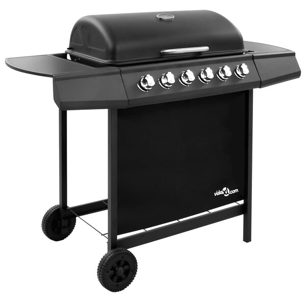 Gas BBQ Grill with 6 Burners Black (FR/BE/IT/UK/NL only)