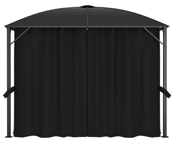 Gazebo with Curtains 300x300x265 cm Anthracite