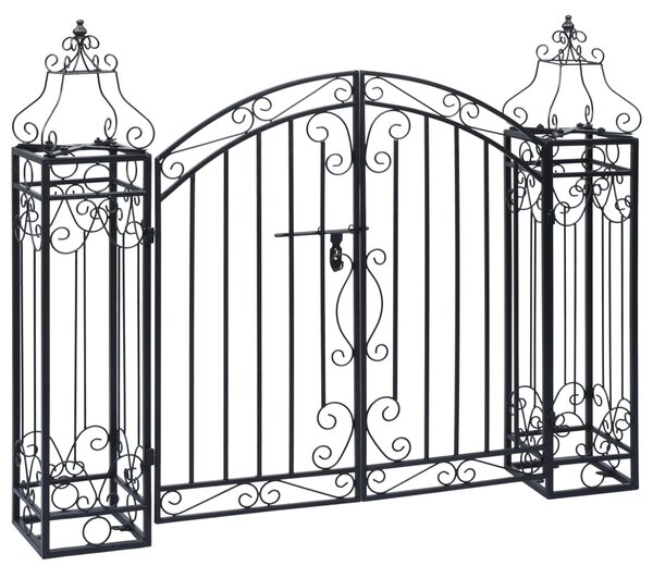 Ornamental Garden Gate Wrought Iron 122x20.5x100 cm