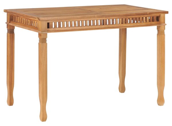Garden Dining Table 120x65x80 cm Solid Teak Wood