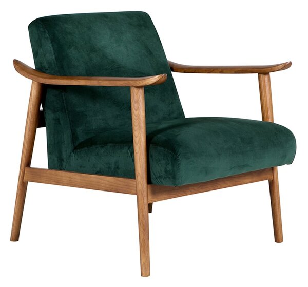 Hamilton Velvet Fabric Bedroom Chair In Green