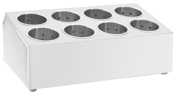 Cutlery Holder 8 Grids Rectangular Stainless Steel