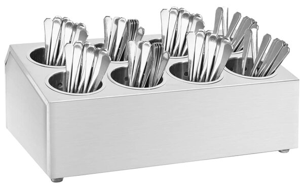 Cutlery Holder 8 Grids Rectangular Stainless Steel