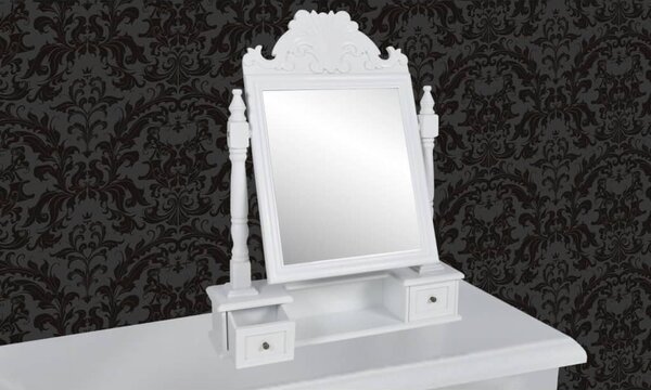 Vanity Makeup Table with Rectangular Swing Mirror MDF