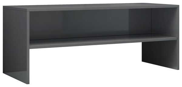 TV Cabinet High Gloss Grey 100x40x40 cm Engineered Wood