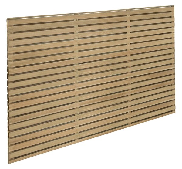 6ft x 4ft (1.8m x 1.2m) Pressure Treated Contemporary Double Slatted Fence Panel - Pack of 3