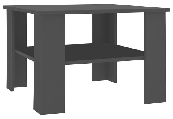 Coffee Table Black 60x60x42 cm Engineered Wood