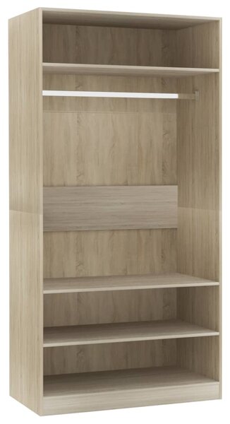 Wardrobe Sonoma Oak 100x50x200 cm Engineered Wood