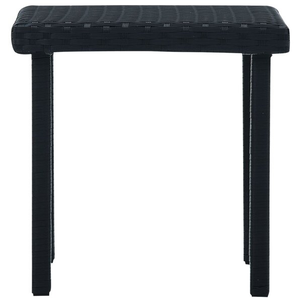 Garden Tea Table Black 40x40x40 cm Poly Rattan