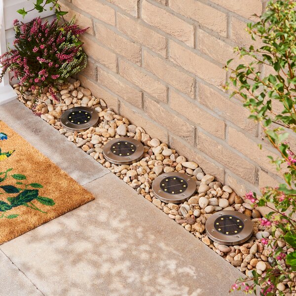 Solar Set of 4 Round Path Lights