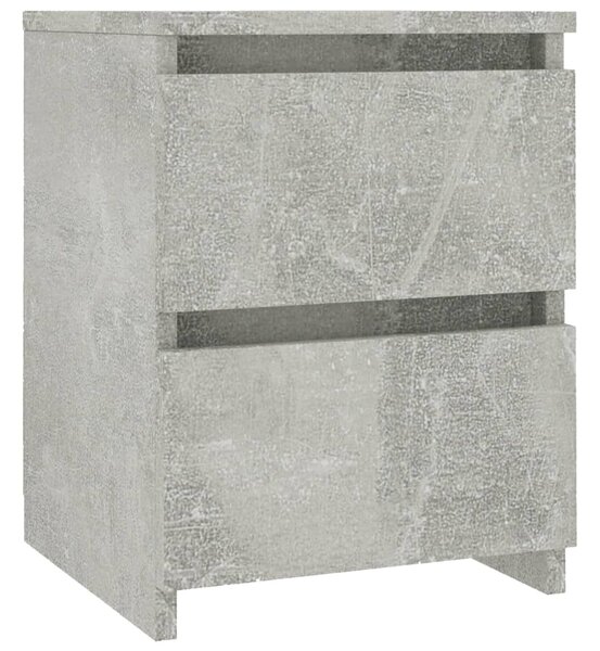 Bedside Cabinet Concrete Grey 30x30x40 cm Engineered Wood