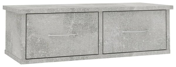 Wall-mounted Drawer Shelf Concrete Grey 60x26x18.5 cm Engineered Wood