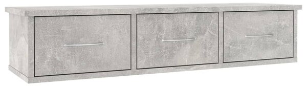 Wall-mounted Drawer Shelf Concrete Grey 88x26x18.5 cm Engineered Wood