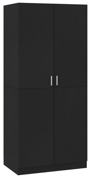 Wardrobe Black 80x52x180 cm Engineered Wood