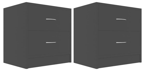 Bedside Cabinets 2 pcs Black 40x30x40 cm Engineered Wood