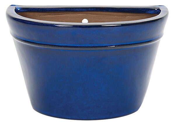 Chiswick Blue Glazed Wall Pot - 20cm