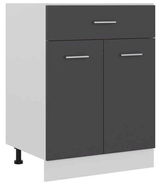 Drawer Bottom Cabinet Grey 60x46x81.5 cm Engineered Wood