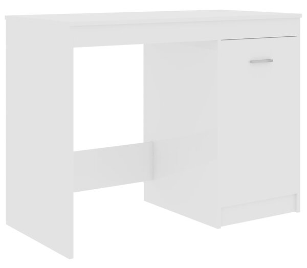 Desk High Gloss White 100x50x76 cm Engineered Wood