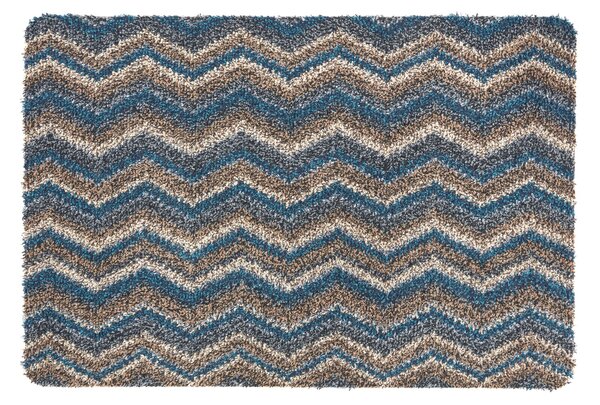 Missouri Recycled Cotton Doormat Blue/Brown