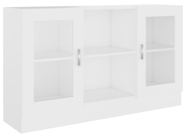 Vitrine Cabinet White 120x30.5x70 cm Engineered Wood