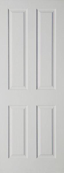 London 4 Panel Primed White Internal Door - 762mm Wide