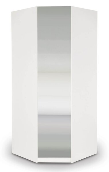 Acton Corner Wardrobe, White White/Silver