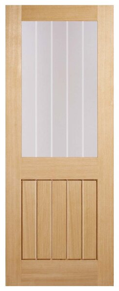 Mexicano Internal Glazed Unfinished Oak 1 Lite Door - 686 x 1981mm