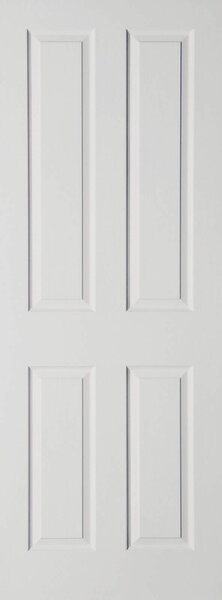 London 4 Panel Pre-Painted White Internal Door - 762mm Wide