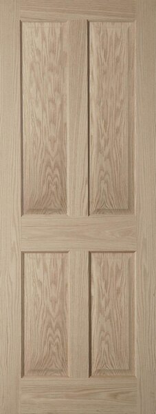 4 Panel Oak Veneer Internal Door - 610mm Wide