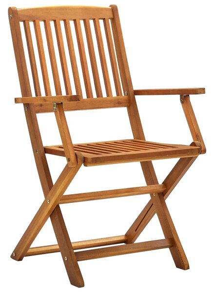 Folding Outdoor Chairs 2 pcs Solid Acacia Wood