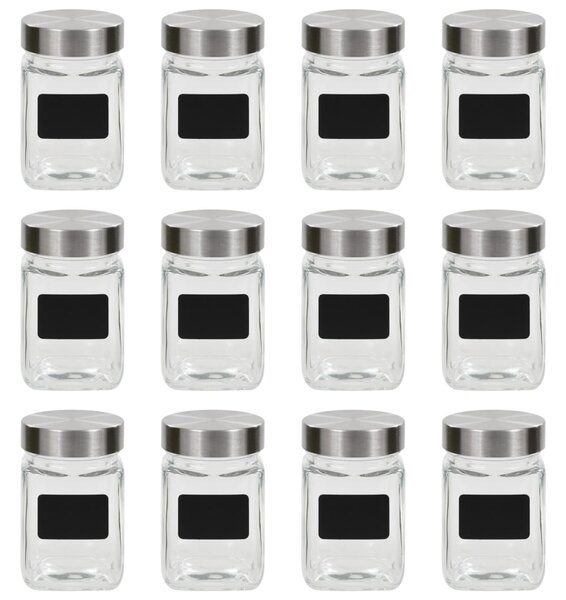 Storage Jars with Sticker 12 pcs 300 ml
