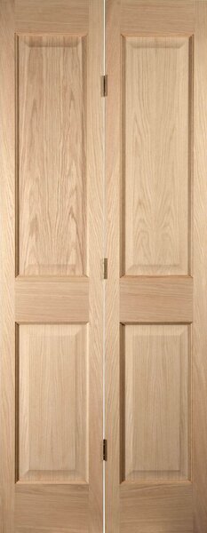 4 Panel White Oak Veneer Internal Bi-Fold Door - 762mm Wide