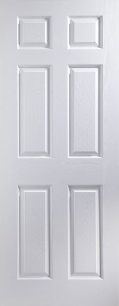 Colonial 6 Panel Primed Woodgrain Internal Door - 762mm Wide