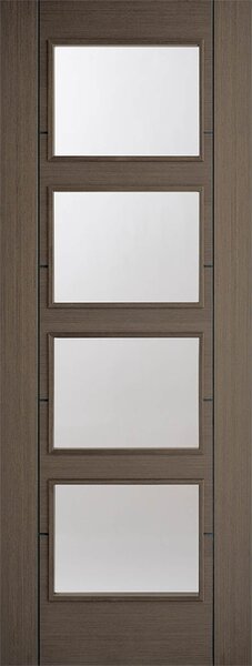 Vancouver Internal Glazed Prefinished Chocolate Grey 4 Lite Door - 686 x 1981mm