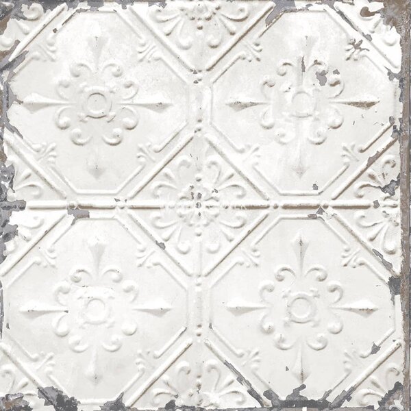 DUTCH WALLCOVERINGS Wallpaper Tin Ceiling White