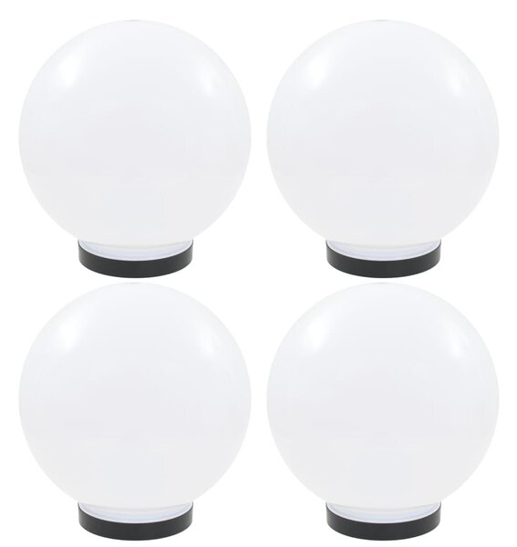 LED Bowl Lamps 4 pcs Spherical 25 cm PMMA