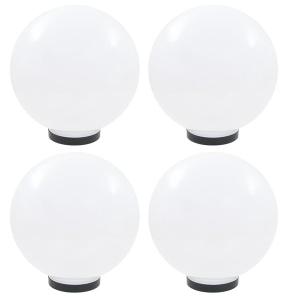 LED Bowl Lamps 4 pcs Spherical 30 cm PMMA