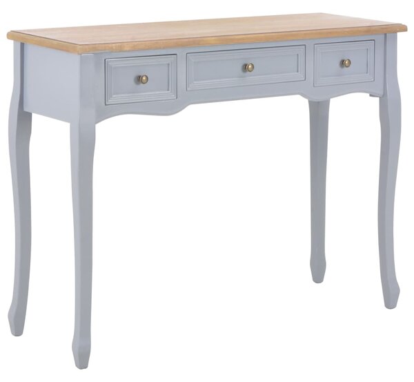 Dressing Console Table with 3 Drawers Grey