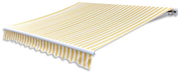 Folding Awning Manual Operated 300 cm Yellow/White